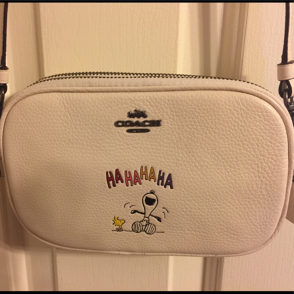 Coach Snoopy/Woodstock Vanilla Crossbody/Wristlet